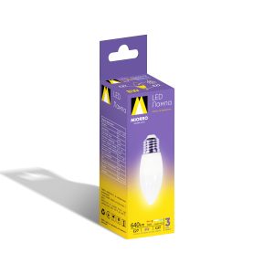 Светодиодная лампа LED C37 E27 8Вт LED C37 E27 8Вт